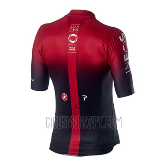 Castelli INEOS Cycling Jersey Bib Short 2019 Short Sleeve Black Red
